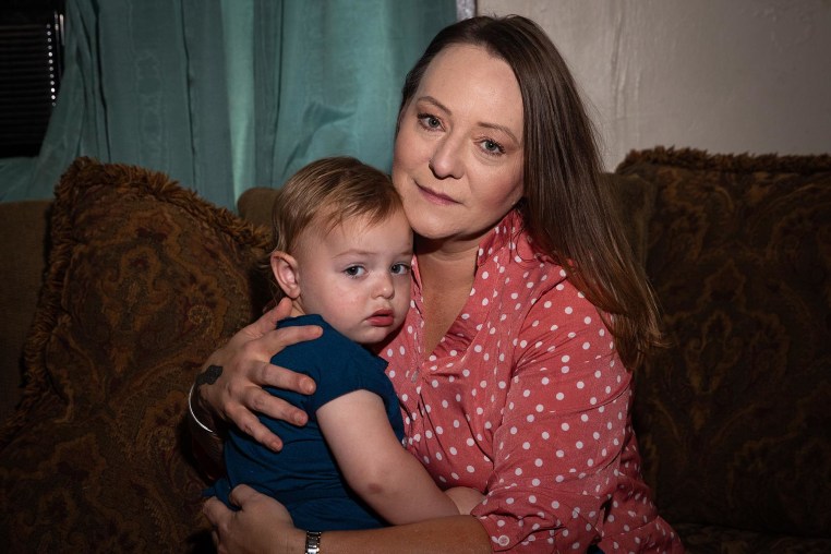 Melinda Johnson with her daughter Memphis at her home in Birmingham, Ala., on Sept. 27, 2025.