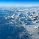 A view of flying over the arctic near Greenland on Oct. 23 2025.