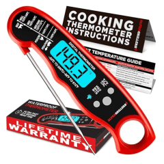Alpha Grillers Meat Thermometer Digital - Instant Read Food Thermometer for Cooking Grilling Air Fryer Griddle Probe Kitchen Gadgets Essentials BBQ Accessories Grill Gifts for Men Him Dad Birthday